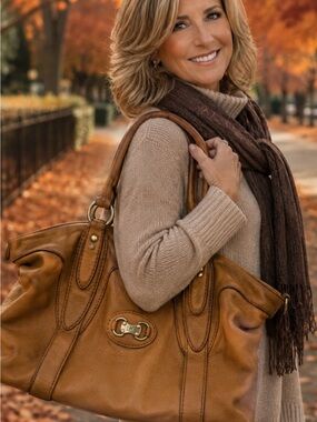 MICHAEL Michael Kors Caramel Leather Satchel